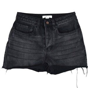 O’Neill Denim Shorts 26 Black Cutoff High Rise Grunge